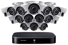 Lorex Weatherproof Indoor / Outdoor Home Wired Surveillance Security System, 16 x 4K Ultra HD Cameras w / Night Vision, Advanced Motion Detection & Smart Home Compatibility (4 Pack) -Incl.3TB 16 Ch.