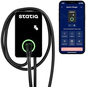 Statiq 11kW Smart EV Charger for Home – Nectar Charger | 5m Cable, App + RFID | Auto Cut-Off, Load Balancing | ARAI Certified, IP66 Waterproof | Compatible with All EVs | 5-Year Warranty
