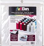 ArtBin 6901AB Cone Thread Tray, Sewing & Embroidery Serger Cone Thread Spool Assortment Organizer, Super Satchel System Accessory, Up to 25 Traditional Spools or Up to 50 Mini Spools, White