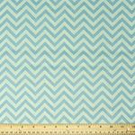 Waverly Inspiration Cotton Fabric, Zigzag Blue, 44 inches