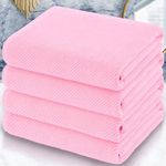 Pink Bath Towels Set of 4, Large 30
