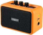 Sondery Mini Guitar Amp for Electric Guitars 5W Two Speakers Rechargeable Portable Pratice Small Amplifier with Overdrive/Clean Effects and Bluetooth