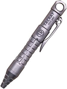 TACRAY Titanium Bolt Action Mini Pen, Pocket Size EDC Pen, Mini Keychain Pen, Small Lanyard Clip Pen with Short-sized LAMY Brand Refill