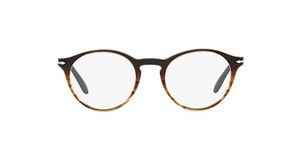 Persol Men's 0PO3092V Eyeglass Frames, Grad Black Striped Brown, 48