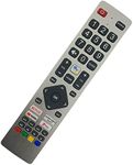 Genuine SHW/RMC/0139 SHW/RMC/0134 SHW/RMC/0137N Voice Remote Control Compatible with Sharp Aquos Ultra HD 4K HDR Smart Android TV with Google Assist, Netflix, Prime Video, Youtube & FPlay Buttons