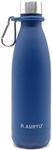 Auryu Best in Class Triple-Walled Insulated Stainless Steel Water Bottle with bonus handle included, Drinks Cold for 24h & Hot for 12h, Leak Proof, Make a Difference in the World, 17oz (Navy Blue)