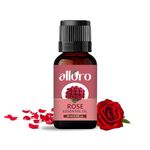 ALLORO Rose Aroma Essential Fragrance Oil | Rose Aroma Oil for Home Fragrance | Acne, Stress-Relief & Aromatherapy | Used in Diffusers, Candles, Air Fresheners, Soaps