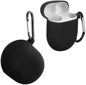 kwmobile Case Compatible with Google Pixel Buds 2 (2020) Case - Silicone Cover Holder for Earbuds - Black