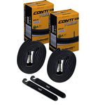 2 Pack - Continental Bike Tube, 26" x 1.75-2.50, 42mm Schrader Valve with 2 Bonus TAC9 Tire Levers!