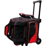 Pyramid Path Pro Deluxe Single Roller Bowling Bag (Black/Red), 17399