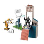 Fortnite Bear,Teddy FNT0990 Micro Legendary Series POI Flush Factory-Includes Playset, Accessories & 2.5-Inch Skull Trooper Figure, Multi