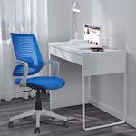 ROSE® Mono Mesh Mid-Back Ergonomic Office Chair | Study Chair | Revolving Chair | Computer Chair | Work from Home (Grey & Blue)