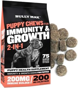 Bully Max 2-in-1 Puppy Soft Chews for Immunity & Growth - Puppy Treats, Supplements & Vitamins for Health & Immune Support - Essential Dog Multivitamin for All Breeds, Small & Large Breed Puppies