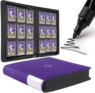 Top Loader Binder, Holds 288 Top Loaders - 9-Pocket Toploader Binder for 3" x 4" Rigid Card Holders for Trading Cards or Sports Cards, Model A - Classic Purple