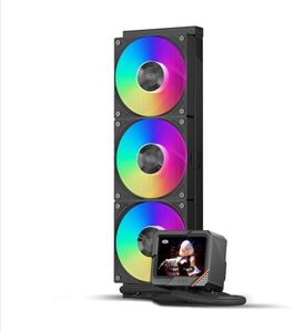 PCCOOLER CPS GT360 ARGB Display BK CPU Liquid Cooler, 3.5-inch IPS Display, 400mm ARGB Water Cooling, Durable Dual Ball Bearing Fan, Compatible with AM4/AM5, LGA115X/1200/1700/1851 (Black)