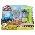 Play-Doh Kid Wheels Crane And Forklift Construction Toys With Non-Toxic Cement Buildin' Compound Plus 2 Additional Colors,Multicolor