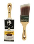 Nicholas Jack Cutting In Paint Brush 2" 50mm Angled Paint Brush For Cutting In and Edging Corners while Painting and Decorating