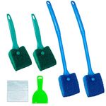 4 Pcs Double Sided Aquarium Fish Tank Sponge Cleaning Brush, Fish Tank Algae Cleaner Portable Algae Scraper with Non-Slip Handle for Glass Aquariums and Fish Tank (4 PCS)