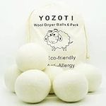 YOZOTI Wool Dryer Balls 6-Pack, Dry