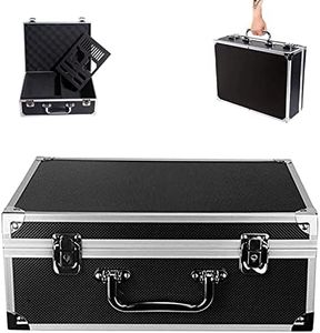 Chiitek Professional Tattoo Machine Kit Carry Case 12.6" x 9.5" x 5" W/Lock Key Light Weight Aluminum Carry Box Tattoo Supplies Storage Box Tattoo Kit Carry Case