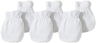 Burt's Bees Baby Girls Mittens, No-scratch Mitts, 100% Organic Cotton, Set Of 3 Gloves, Cloud