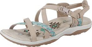 Skechers Women's Reggae Slim - Vacay-40955 Sling Back Sandals, Beige Taupe, 8 UK