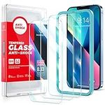 SmartDevil 3 Pack Screen Protector for iPhone 14 /iPhone 13/iPhone 13 Pro (6.1 Inch), [Easy Installation Frame][Military Grade Shatterproof] HD Bubble Free 9H iPhone 13 Tempered Glass-Case Friendly