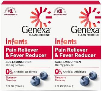 Genexa Infants' Clean Acetaminophen | Pediatrician Preferred Ingredients | Pain Reliever & Fever Reducer for Babies | Dye Free, 0% Artificial Additives | Organic Blueberry Flavor, 4 fl oz (2 Pack)