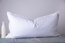 ArcticNorthDown King Size Goose Down Feather Hotel Collection Bed Pillows for Sleeping One Pillow for Back, Stomach or Side Sleepers Stripe White Color King One Pillow