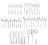 HENCKELS Silvano 53 Piece 18/10 Polished Flatware Set - Corrosion & Stain Resistant Silver-Like Lustre, 22552-353