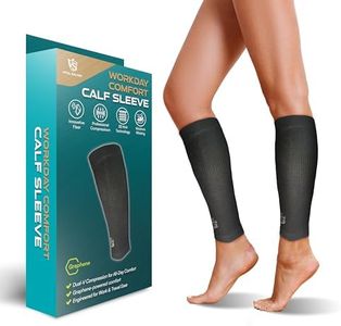 Vital Salveo Graphene Dual-V Calf Compression Sleeves - Comfort Support for Muscle Pain Relief, Shin Splints, and Muscle Recovery - Perfect for Travel, Standing & Workday Comfort (1 Pair) / S
