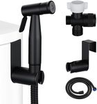 MBILLION Handheld Bidet Sprayer for Toilet Cloth Diaper Care Matte Black Stainless Steel Leakproof Hose, Wall/Toilet Mount, Adjustable Pressure, 2-Function Jet Spray for Baby Feminine Seniors Wash