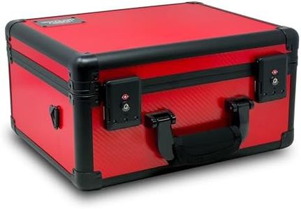 Hobby Defense Graded Card Case, 3 Row Graded Card Storage Box, Trading Card Case, PSA Card Cases for Sports, PSA Slab Case For Graded Cards, Card Carrying Case - Red