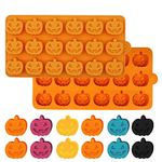 CHEERYMAGIC Pumpkin Silicone Moulds, Thanksgiving Pumpkin Silicone Cake Molds, 3D Pumpkin Mould,18 Cavity Chocolate Mould for Making Chocolate, Cake, Pudding, Jelly, Mousse and More A9NGWWMJ