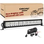 OEDRO LED Light Bar 22" (24" with Mounting Bracket) 250W 17500LM Spot Flood Combo Led Work Light with Wiring Harness, IP68 Off Road Driving Lamp Fit for Pickup Boat Jeep SUV ATV UTV Truck Tractor