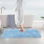 Luxe Home Bath mat Super Soft Anti Skid Hawaii Rugs for Bathroom (Cloud, Large) Pc-1