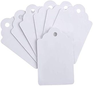 Price Tags Without String, 1000pcs Smooth Surface White Tags Marking Merchandise Unstrung Tags Small Label Hang Tags for Pricing Gift Jewelry Clothing Yard Sale Garage Supplies 1.75 x 1.093 inch
