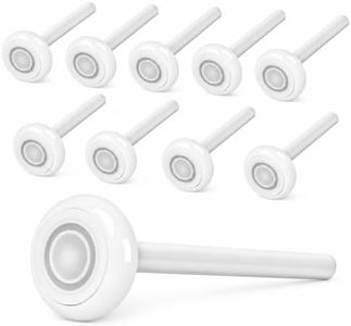 EXERAUO 10 Pack White Nylon Garage Door Rollers, 2" Garage Door Roller Replacement with 6200-RS Bearings, Quiet & Smooth Operation, 4" Full Nylon Stem for Standard Garage Doors