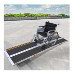 10FT Wheelchair Ramp 120''Lx31.3''W FACHNUO TOOL Non-Skid Aluminum Ramp with Handle Handicap Ramps Portable Mobility Scooter Ramps for Home, Steps, Stairs, Entry, Threshold, Doorways, Vans