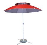 Invezo Outdoor Garden Patio umbrella with stand & Water tube (size : 8.5 ft, water proof, Uv proof) promotional umbrella, big outdoor umbrella, Beach umbrellas (Red)