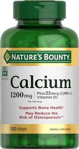 Nature's Bounty Calcium Absorbable 1200 mg w/Vit D Liquid Filled, 120 Softgels