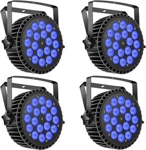 200W LED Par Lights Stage Lights RGBW Party Lights dmx512 Disco Wash Light for Wedding Parties Church Club DJ Halloween Live Lighting Show (4 Packs)