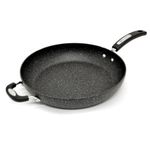 Starfrit The Rock Classic 12.5" (32cm) Non-Stick Deep Fry Pan with Helper Handle - Durable Forged Aluminum - Oven Safe - PFOA Free - Easy to Clean