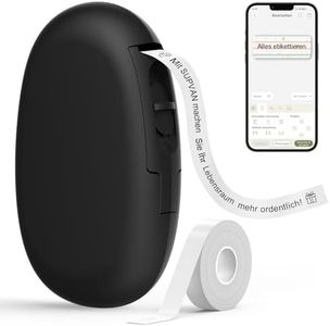 SUPVAN Katasymbol Etikettendrucker, Mini Bluetooth E10 Selbstklebendes Etikettiergerät - Tragbarer Labeldrucker Mini Label Printer mit iOS Android,Für Zuhause, Büro