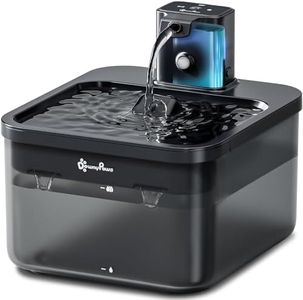 DownyPaws Cat Water Fountain Wireless, 4000 mAh Battery Operated Automatic Pet Water Fountain with Faucet, Cordless Cat Water Fountain with Motion Sensor, 84oz/2.5L Ultra Quiet Dog Fountain, Black