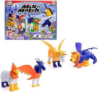 POPULAR PLAYTHINGS Magnetic Mix or Match Mythical Kingdom Toy Play Set, 15 Pieces