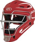 Rawlings | VELO 2.0 Catcher's Helmet | Baseball | Junior (6 1/2" - 7") | Scarlet/White