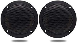 Herdio 4 inches 2 Way Marine Waterproof Speakers Ceiling Speaker Suitable for Bathroom Kitchen SPA Room, Black