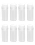 QWORK 8 Pack Coplin Canisters Slide Staining Jar with Lid, No Leakage, Holds 5 Slides, Polypropylene