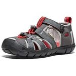 Keen Kid's Seacamp II CNX Sandal, Magnet/Fiery Red, 8 Medium US Little Kid